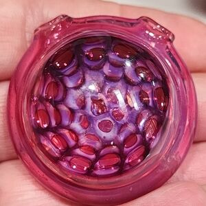 Elegant Pink Purple Handmade One Of A Kind Art Glass Statement Pendant Jewelry